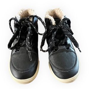 Black faux leather with faux fur Oshkosh